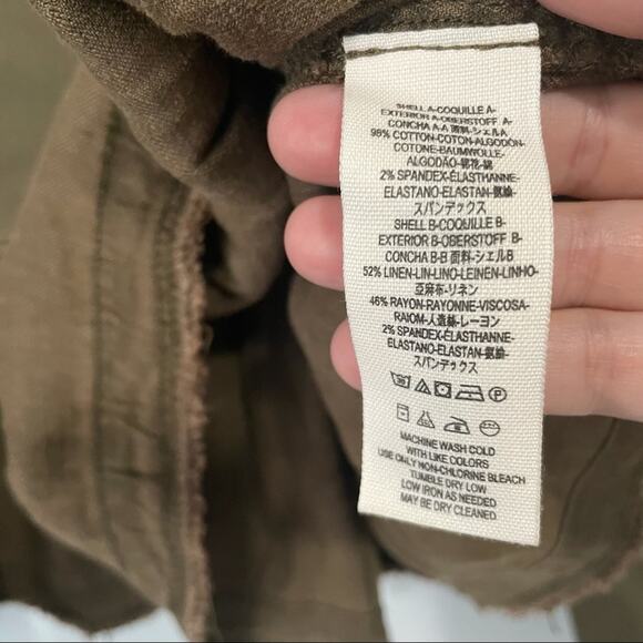 Free People green ruffled military jacket small - Picture 12 of 15